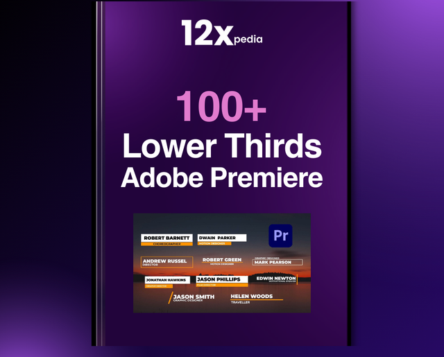 100 + ADOBE PREMIER LOWER THIRDS